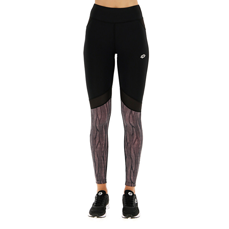 Lotto Speedrun Ii Legging Mujer - Negras - Colombia LAYWBRJ-12